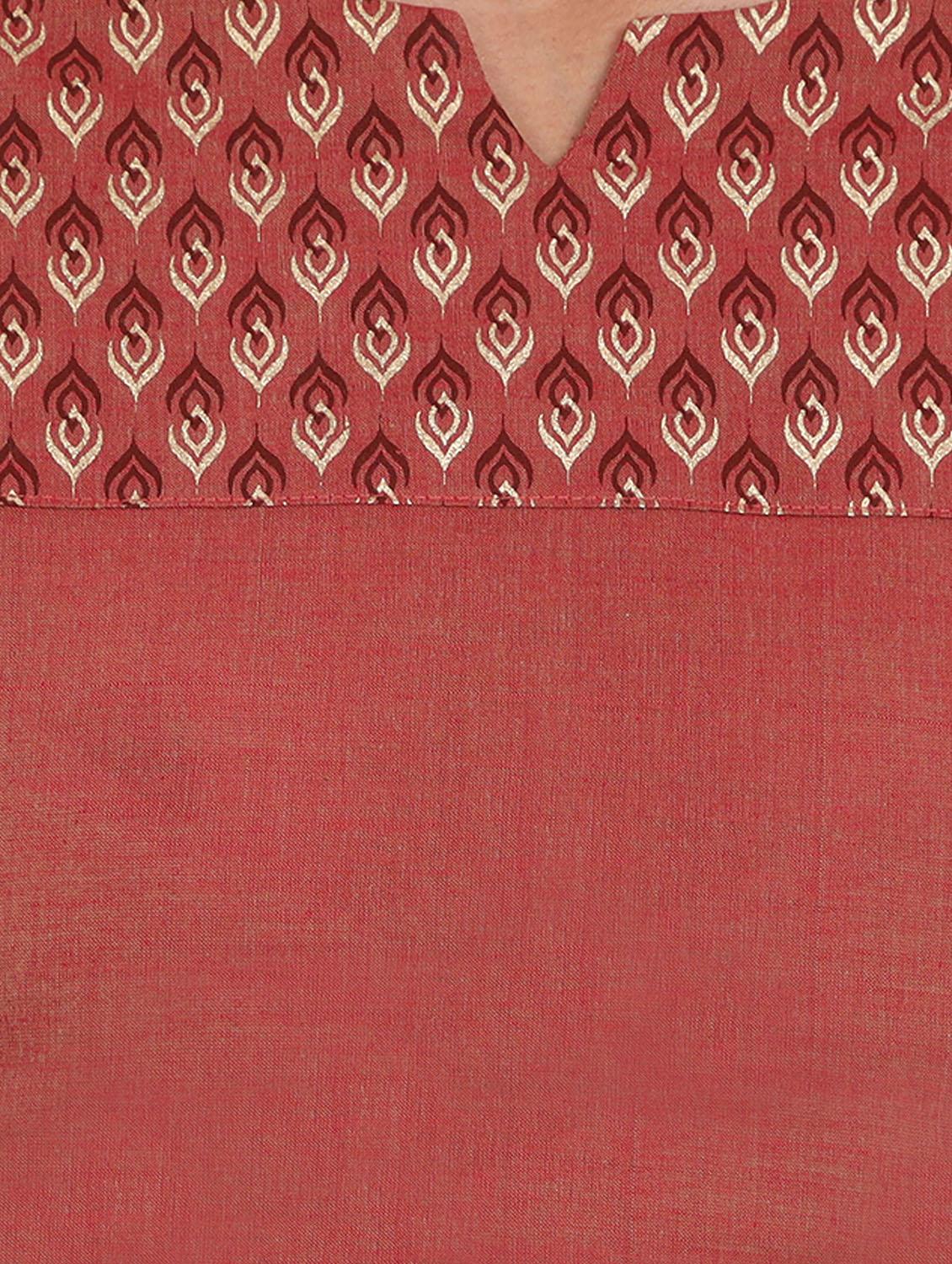 solid straight kurta - 17835990 - Zoom Image - 4