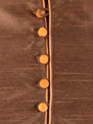 printcultr solid brown dupain silk kurta - 17836039 - Standard Image - 2