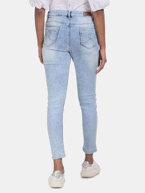 high rise stone washed jeans - 17836107 - Standard Image - 3