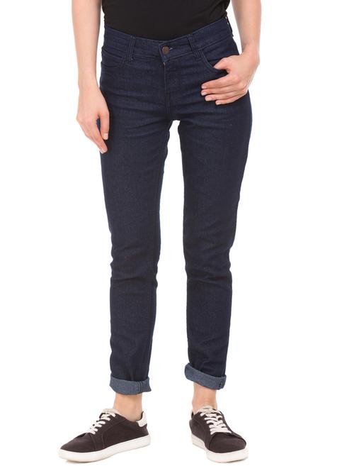 mid rise stone washed jeans - 17836113 - Standard Image - 1