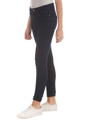 mid rise solid denim jeans - 17836131 - Standard Image - 2