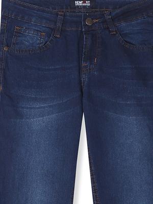 mid rise stone washed denim jeans - 17836133 - Standard Image - 3
