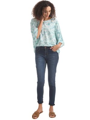 mid rise stone washed denim jeans - 17836186 - Standard Image - 4