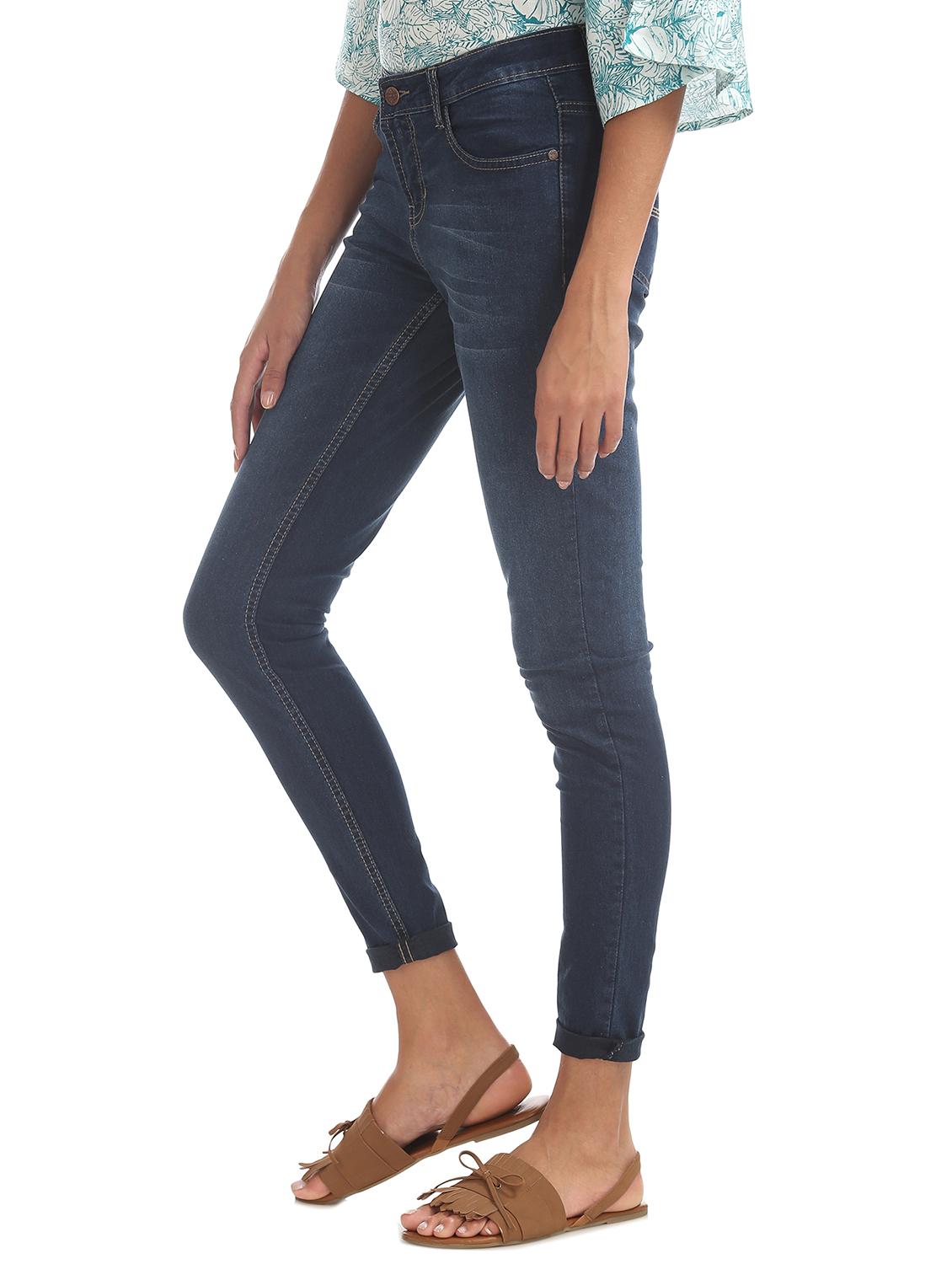mid rise stone washed denim jeans - 17836186 - Zoom Image - 2