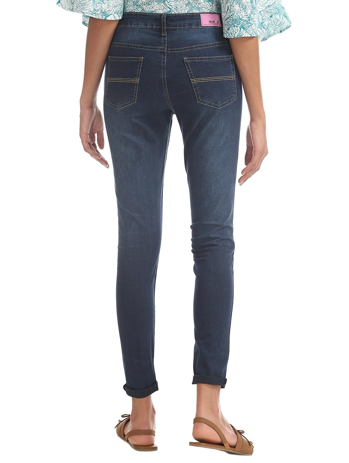 mid rise stone washed denim jeans - 17836186 - Zoom Image - 3