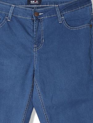 mid rise stone washed denim jeans - 17836206 - Standard Image - 3