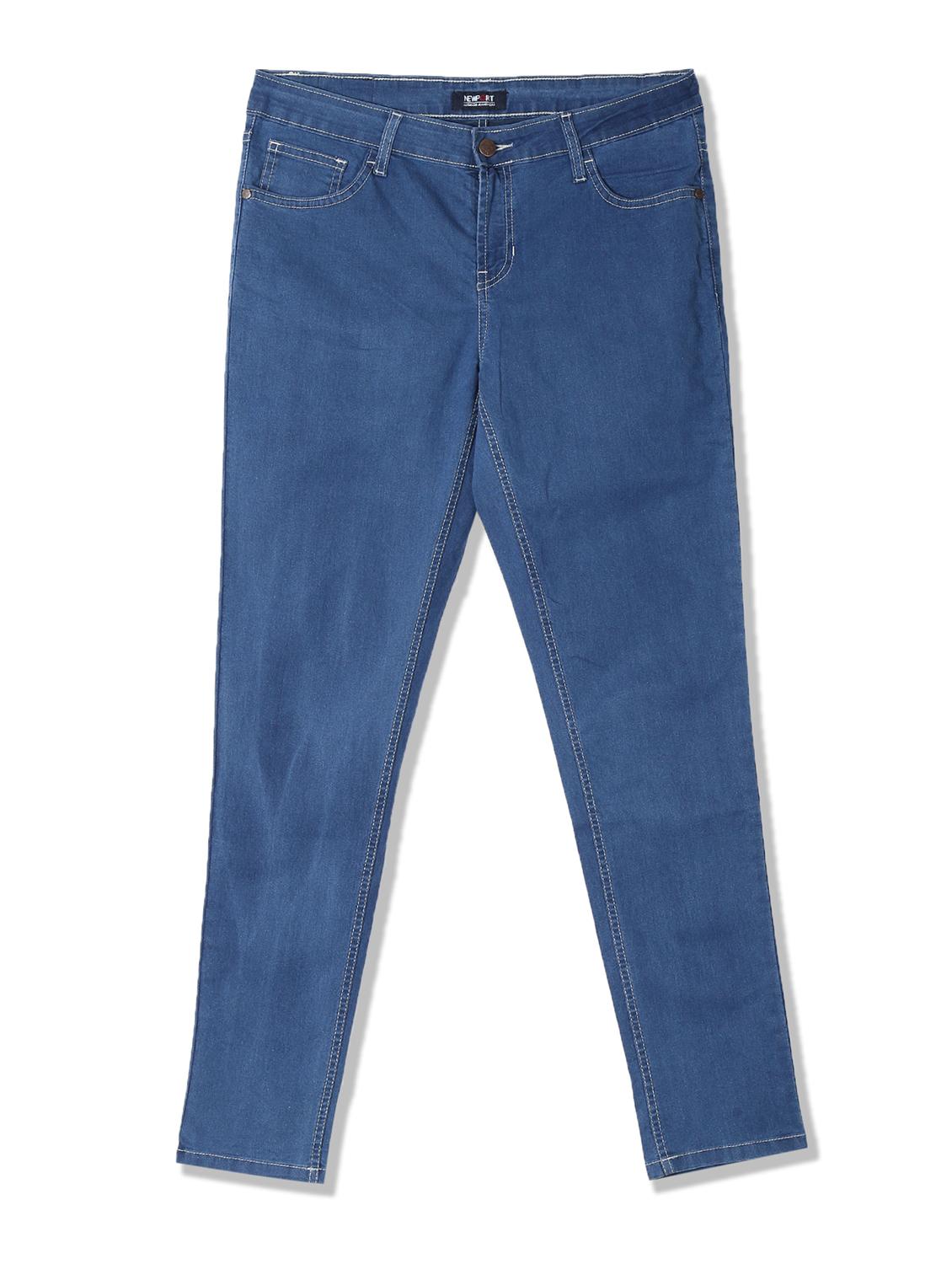 mid rise stone washed denim jeans - 17836206 - Zoom Image - 1