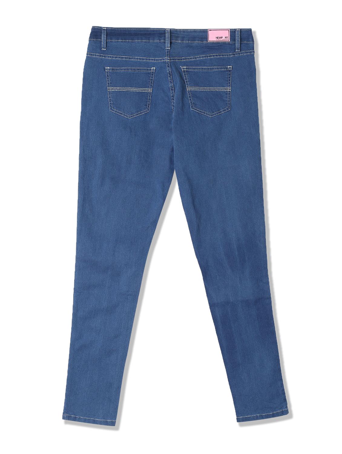 mid rise stone washed denim jeans - 17836206 - Zoom Image - 2