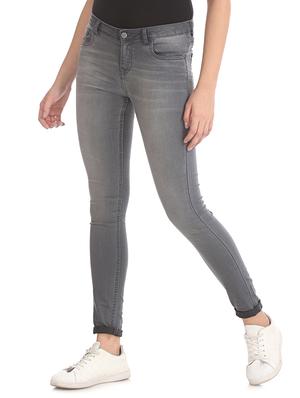 mid rise stone washed denim jeans - 17836241 - Standard Image - 2