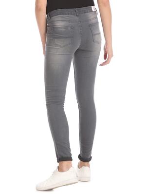 mid rise stone washed denim jeans - 17836241 - Standard Image - 3