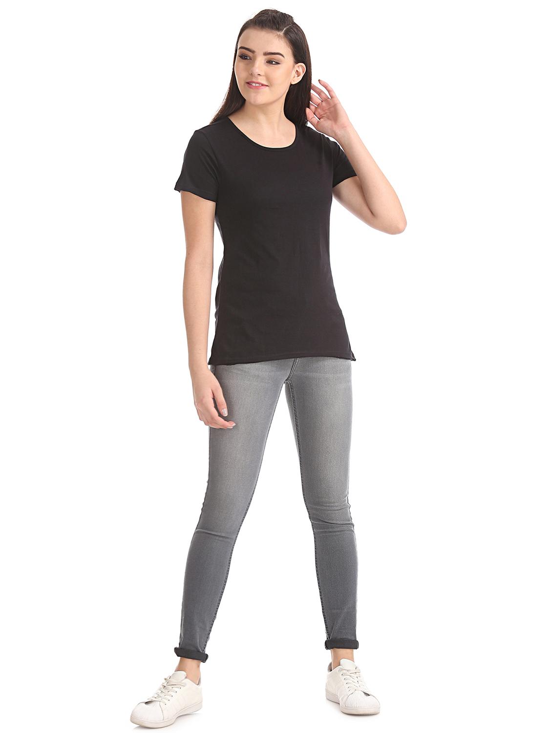 mid rise stone washed denim jeans - 17836241 - Zoom Image - 4