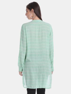 mandarin neck printed tunic - 17836494 - Standard Image - 3