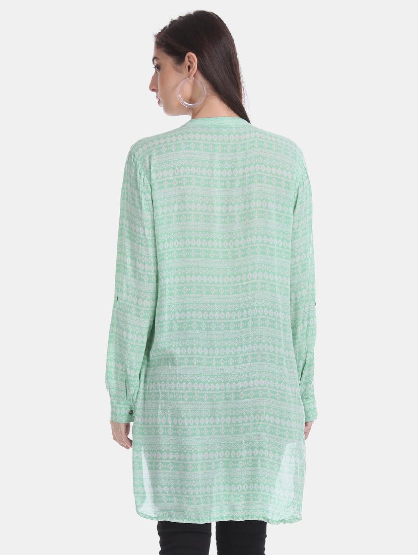 mandarin neck printed tunic - 17836494 - Zoom Image - 3
