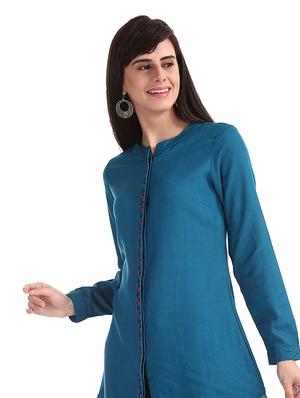 mandarin neck striped tunic - 17836503 - Standard Image - 4