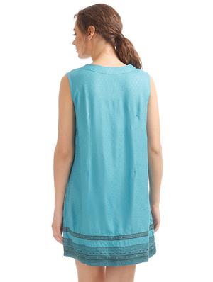 v-neck embroidered detail shift dress - 17836543 - Standard Image - 3