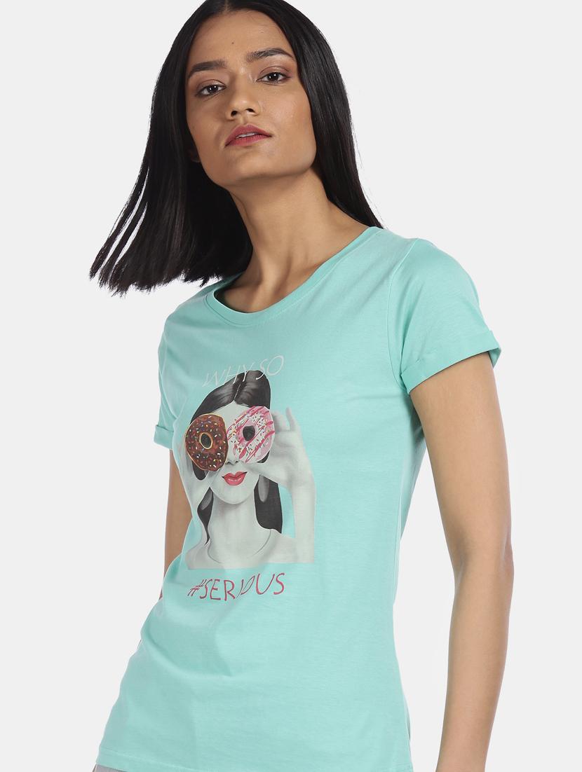blue cotton regular tee - 17836602 - Zoom Image - 2