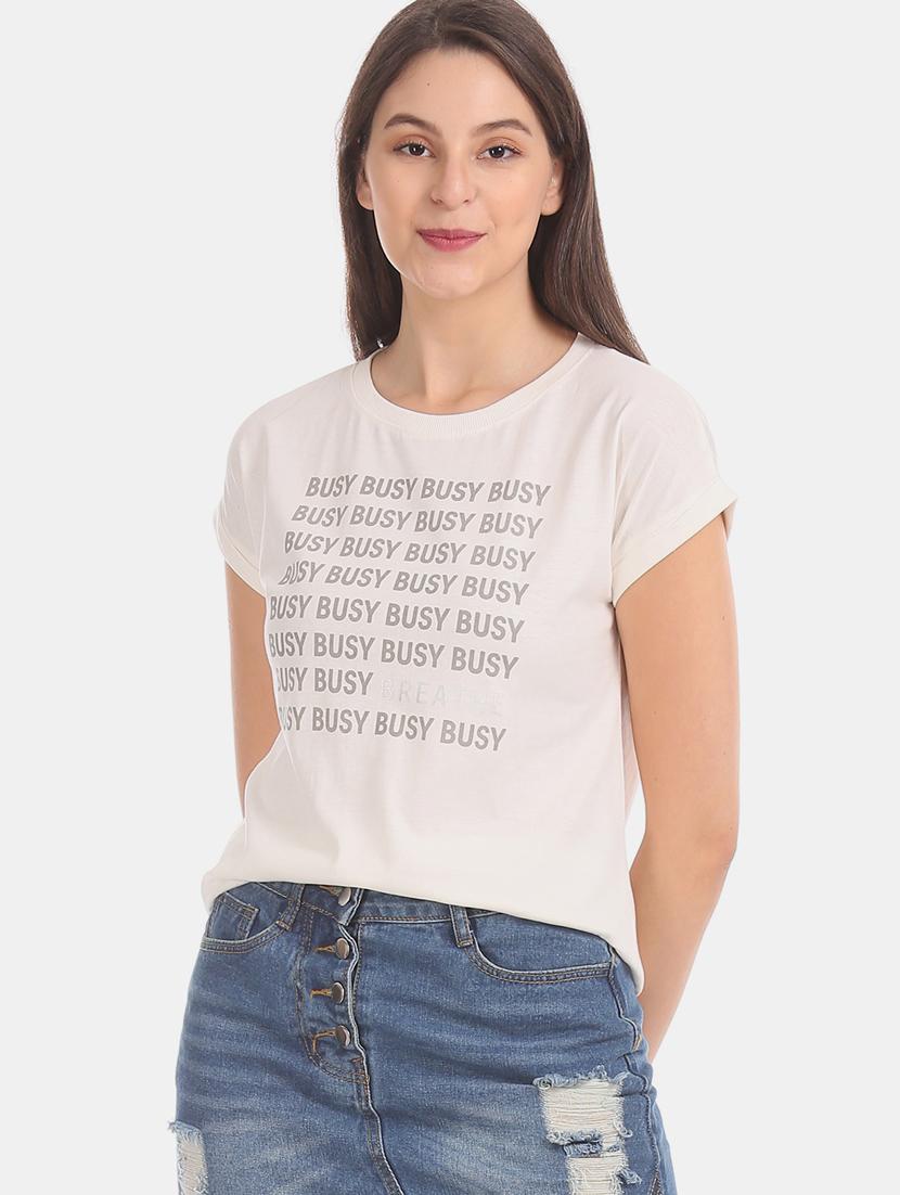 round neck graphic tee - 17836662 - Zoom Image - 1