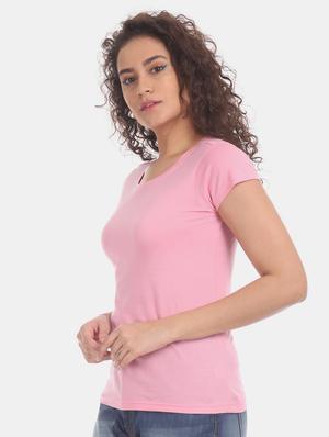 round neck solid tee - 17836687 - Standard Image - 2