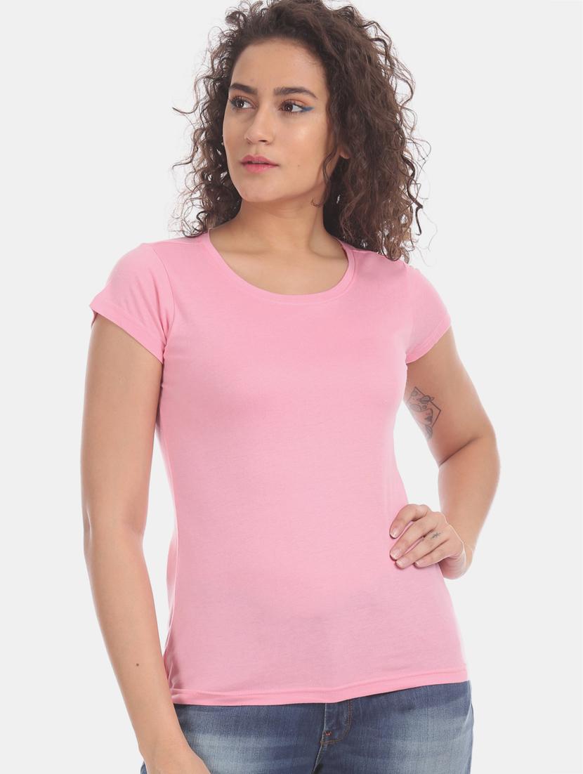 round neck solid tee - 17836687 - Zoom Image - 1