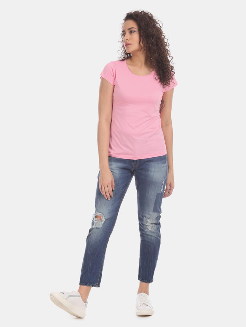 round neck solid tee - 17836687 - Zoom Image - 4