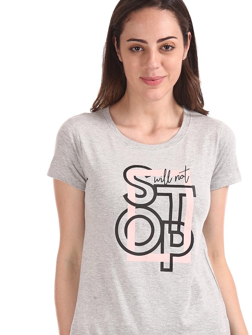 round neck graphic tee - 17836715 - Zoom Image - 5