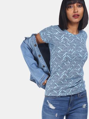 round neck printed tee - 17836779 - Standard Image - 2