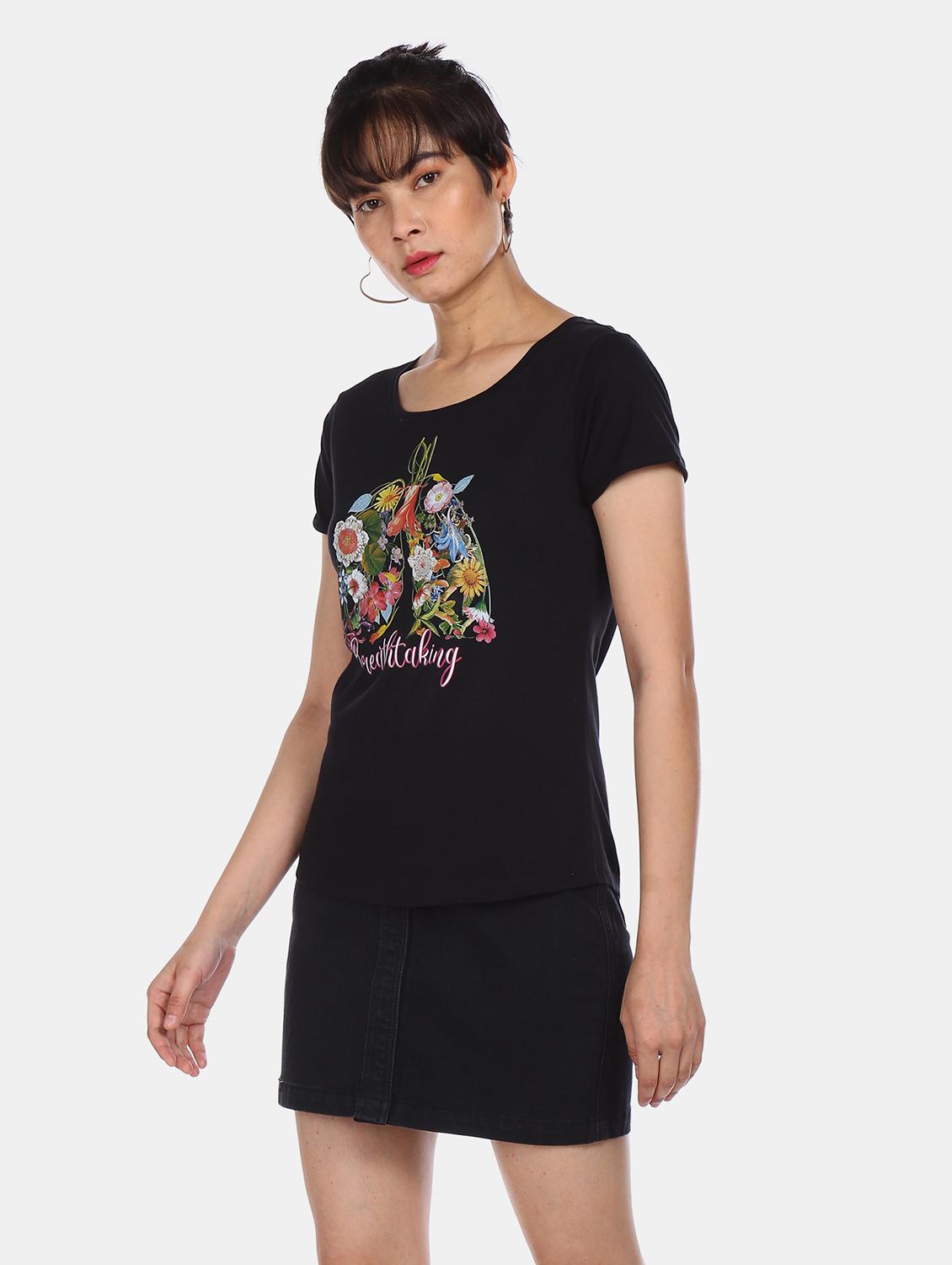 round neck graphic tee - 17836788 - Zoom Image - 1