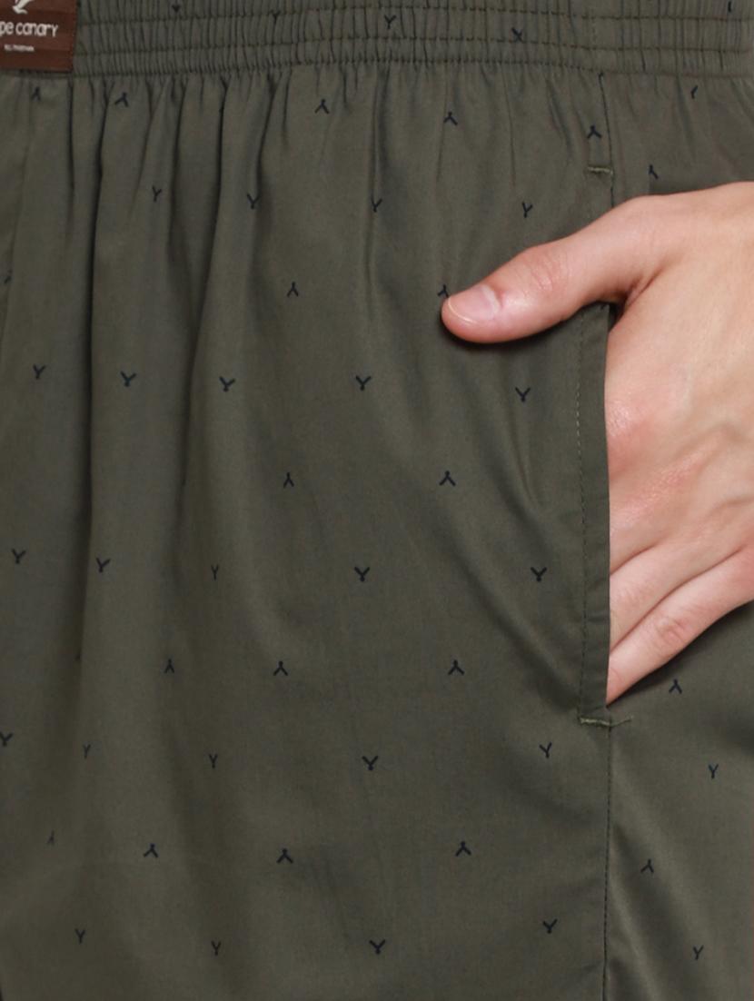 olive green printed boxer - 17836992 - Zoom Image - 5
