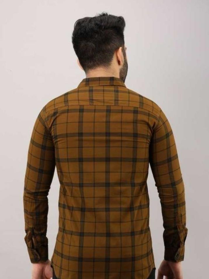 brown cotton shirt - 17837225 - Zoom Image - 2