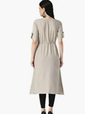 grey cotton kurti - 17837428 - Standard Image - 2