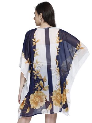 round neck printed kaftan dress - 17837767 - Standard Image - 3
