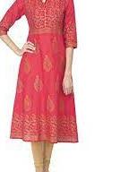 kurti women's cotton straight kurta - 17837805 - Standard Image - 1
