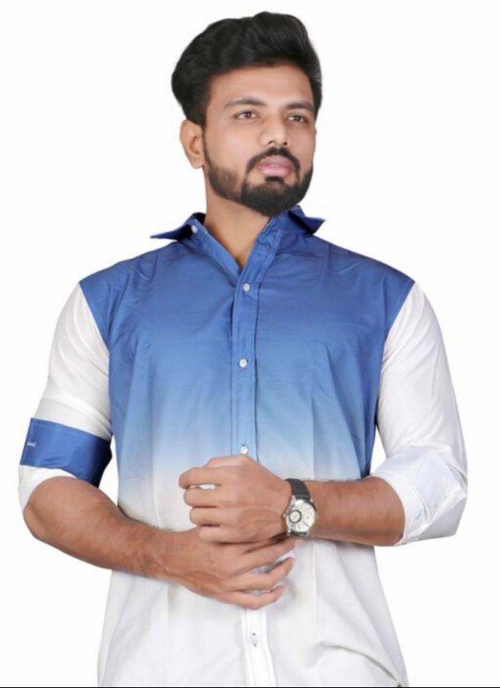blue cotton shirt - 17837815 - Zoom Image - 1