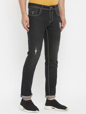 black light washed ripped denim jeans - 17837891 - Standard Image - 2