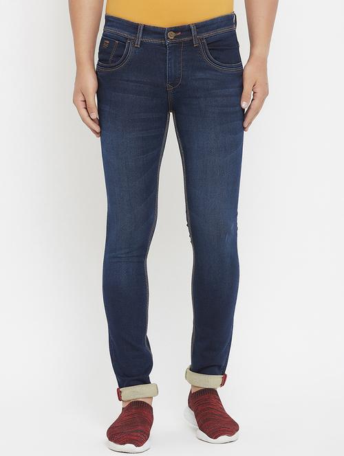 blue light washed denim jeans - 17837893 - Standard Image - 1