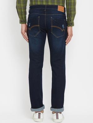 blue light washed ripped denim jeans - 17837912 - Standard Image - 3