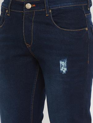 blue light washed ripped denim jeans - 17837912 - Standard Image - 5