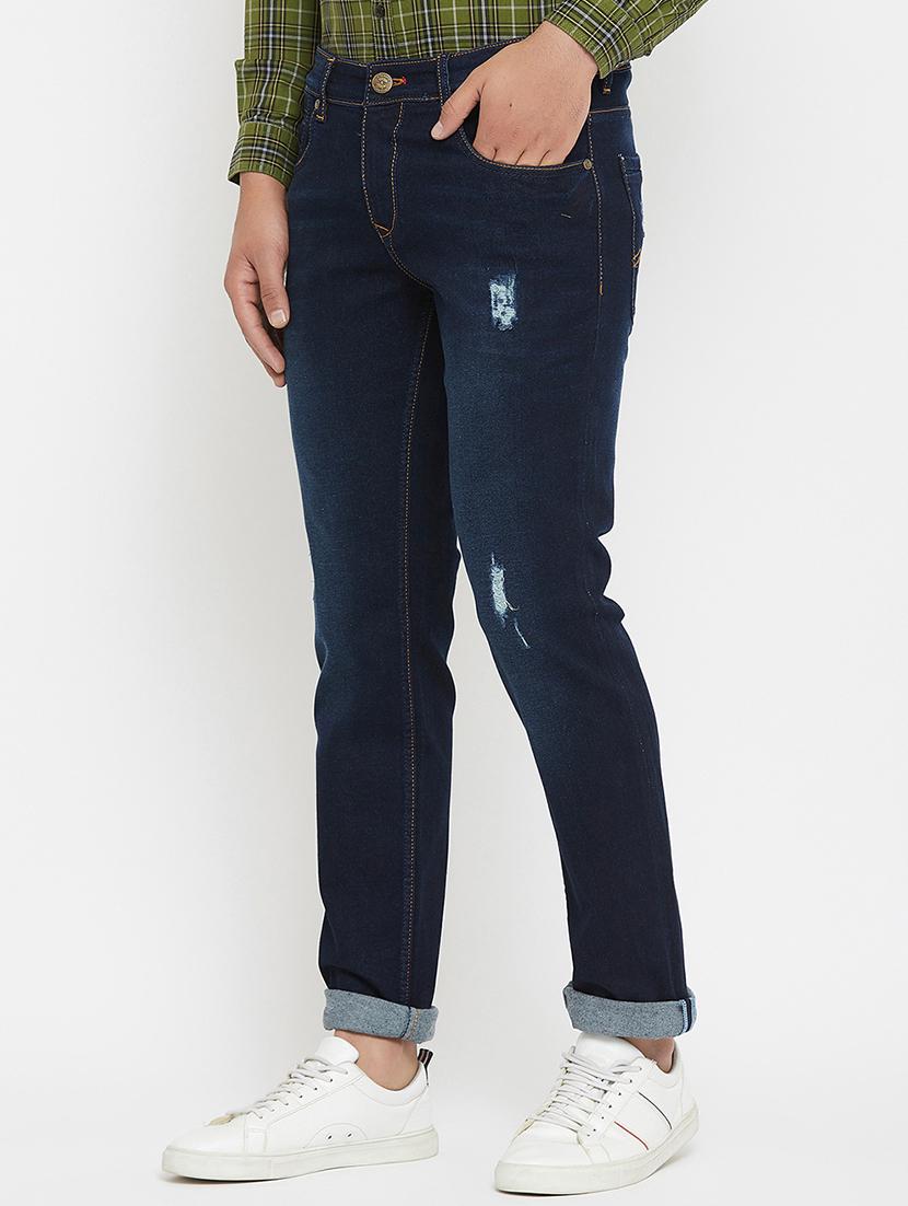 blue light washed ripped denim jeans - 17837912 - Zoom Image - 2