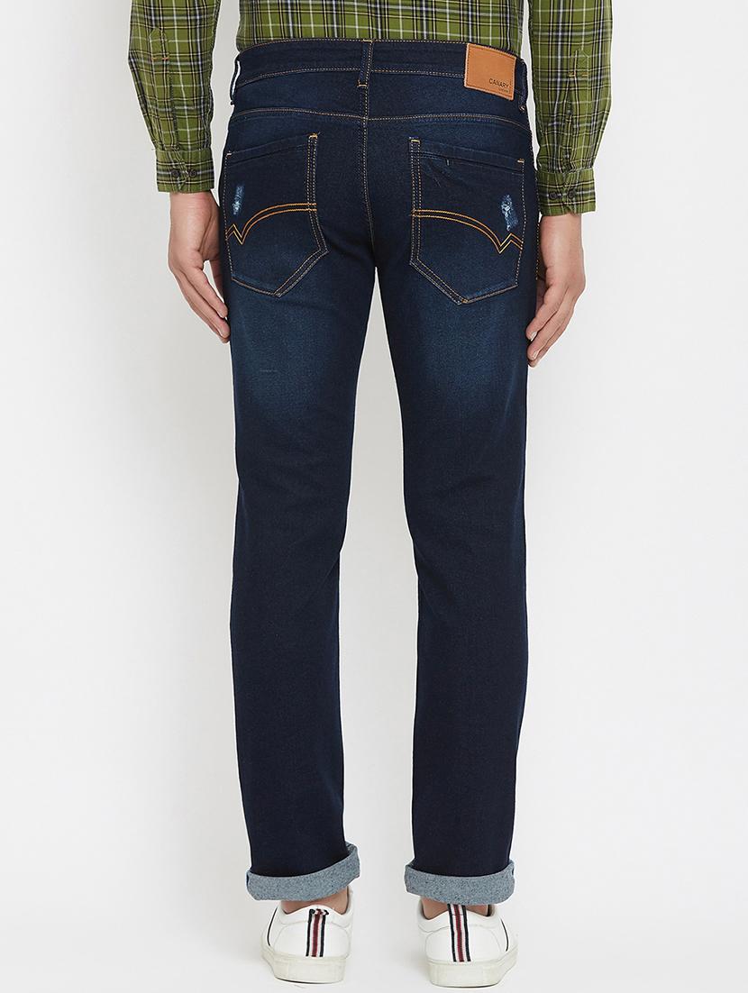 blue light washed ripped denim jeans - 17837912 - Zoom Image - 3