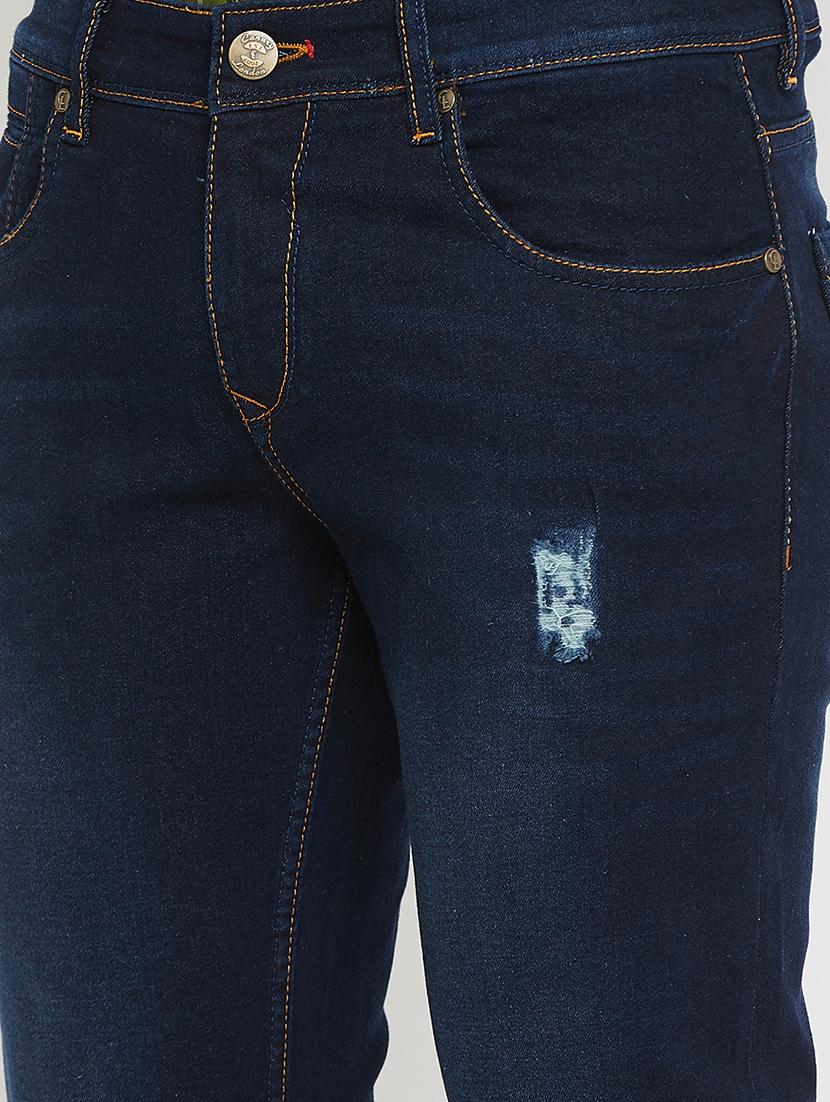 blue light washed ripped denim jeans - 17837912 - Zoom Image - 5