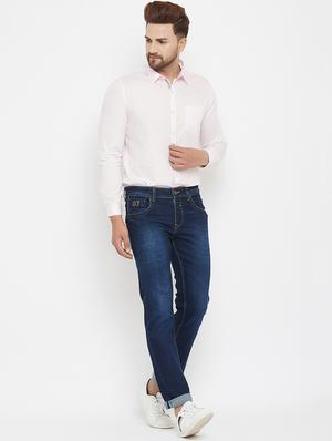 blue light washed denim jeans - 17837915 - Standard Image - 4