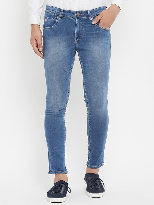 blue light washed denim jeans - 17837929 - Standard Image - 1