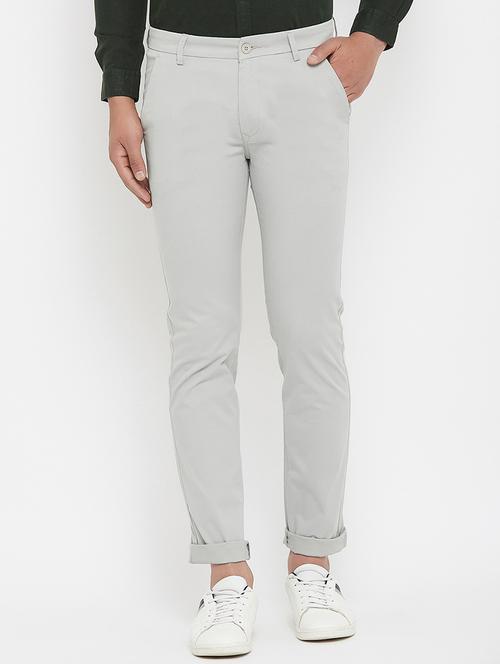 grey solid chinos - 17837933 - Standard Image - 1