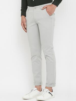 grey solid chinos - 17837933 - Standard Image - 2