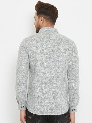 grey printed casual shirt - 17837959 - Standard Image - 3
