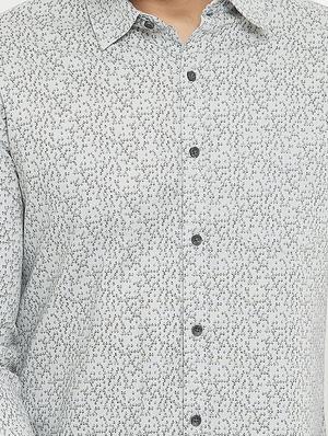 grey printed casual shirt - 17837959 - Standard Image - 5