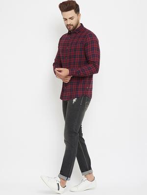 red checkered casual shirt - 17837978 - Standard Image - 4