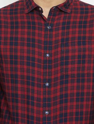 red checkered casual shirt - 17837978 - Standard Image - 5