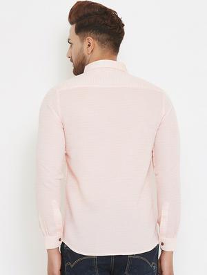 pink self design casual shirt - 17837982 - Standard Image - 3