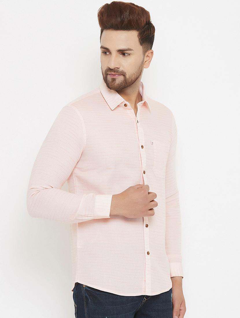 pink self design casual shirt - 17837982 - Zoom Image - 2